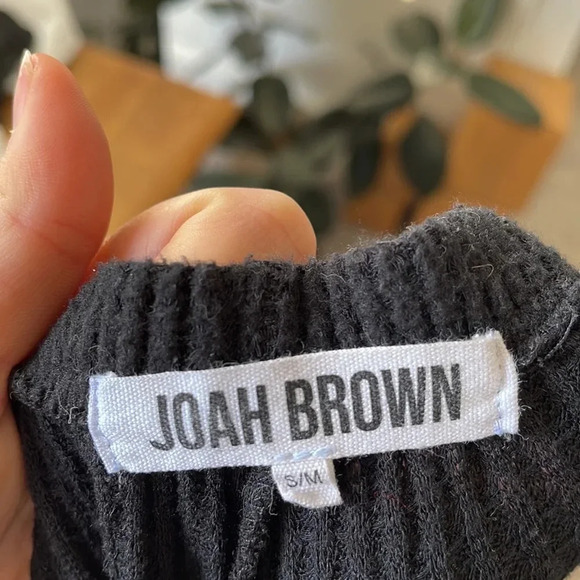 Joah Brown knit wide leg pants S/M - Picture 5 of 5